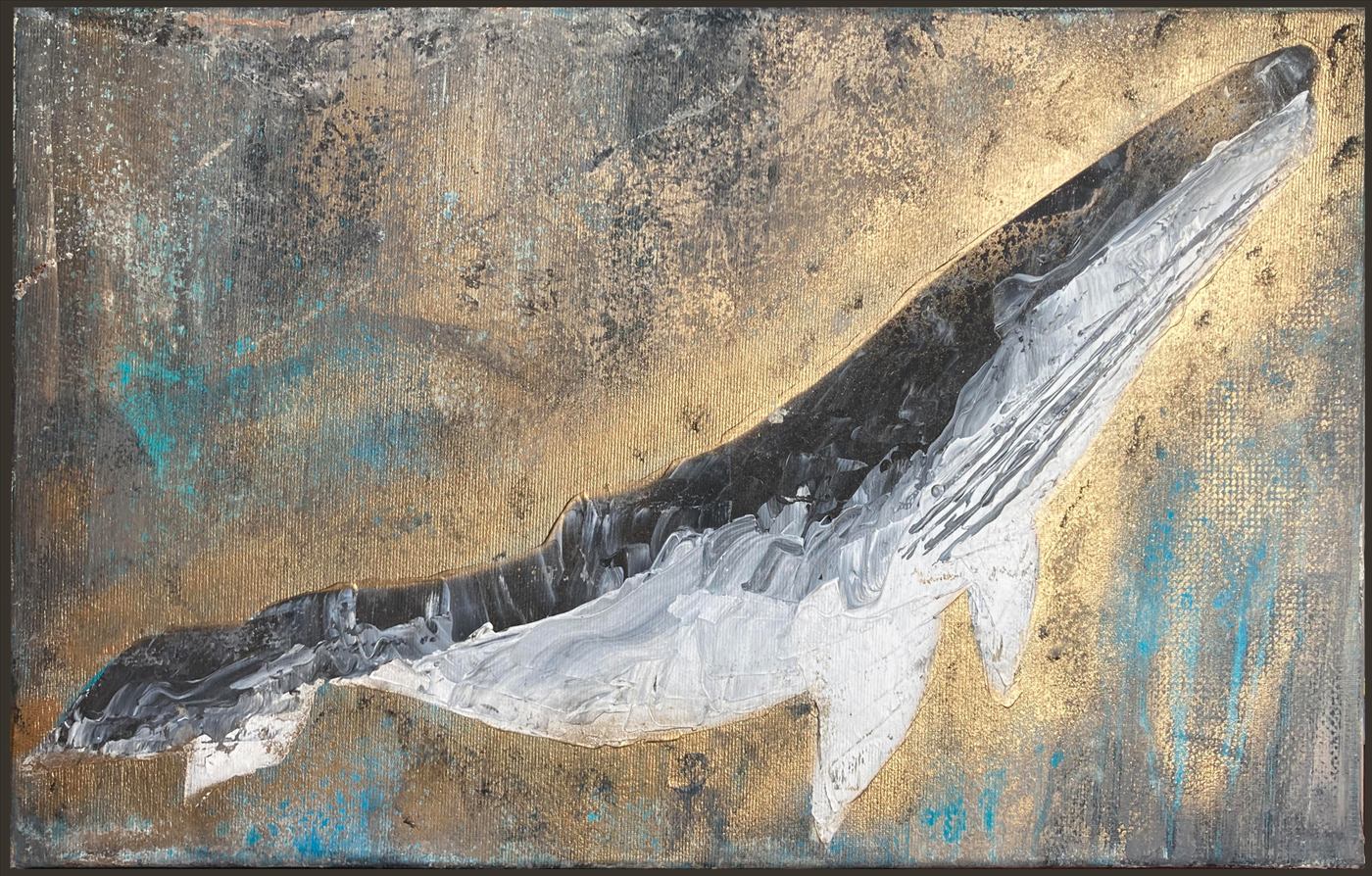 Whale festmény keretben